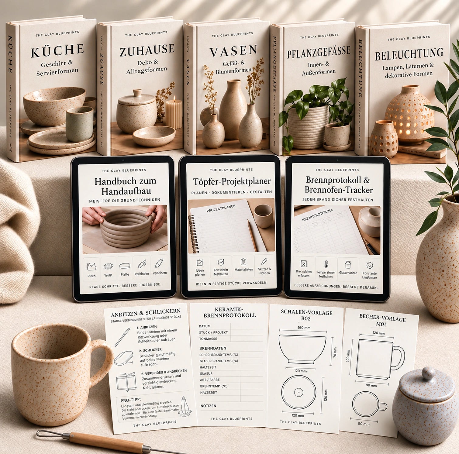 The Clay Blueprints Vorlagen-Bibliothek
