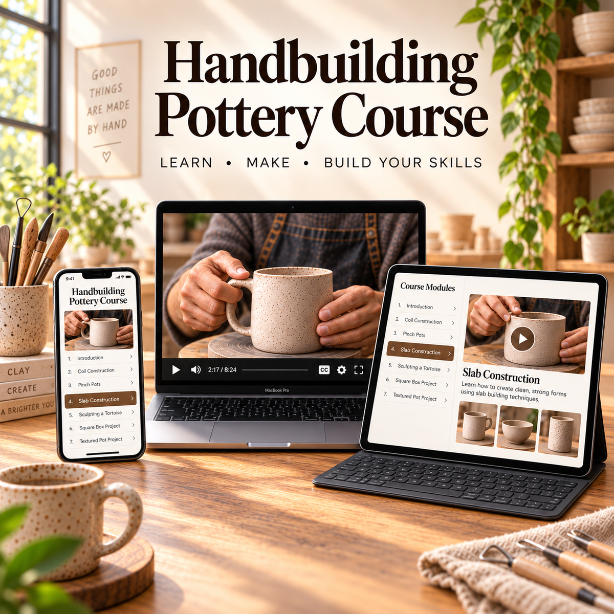 Handbuilding Pottery Course