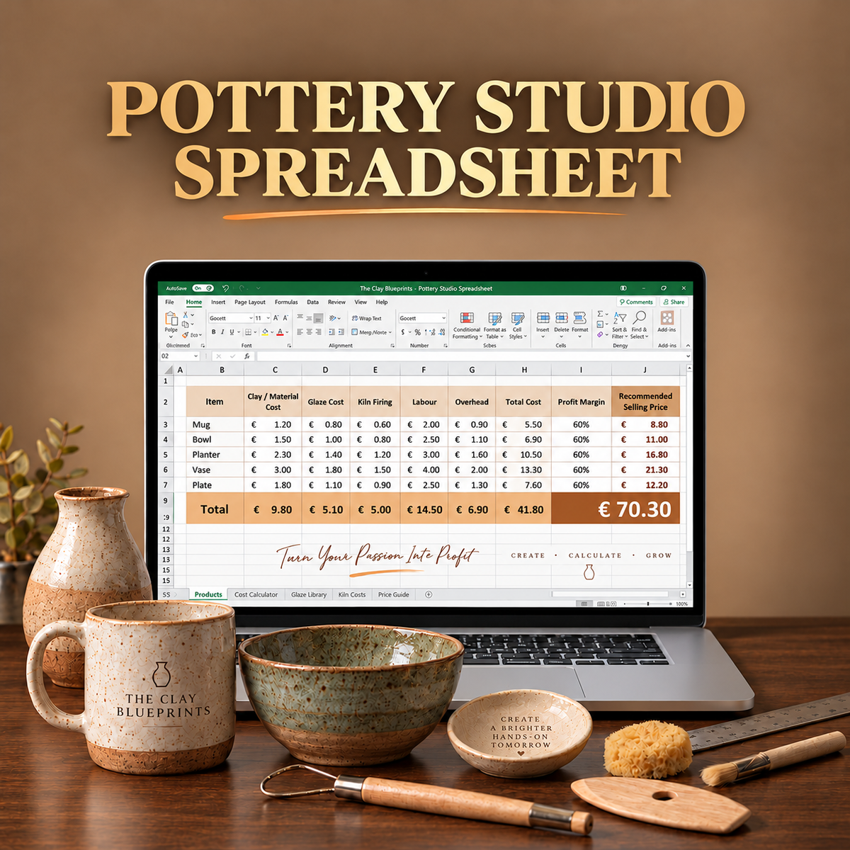 Pottery Studio Calculator