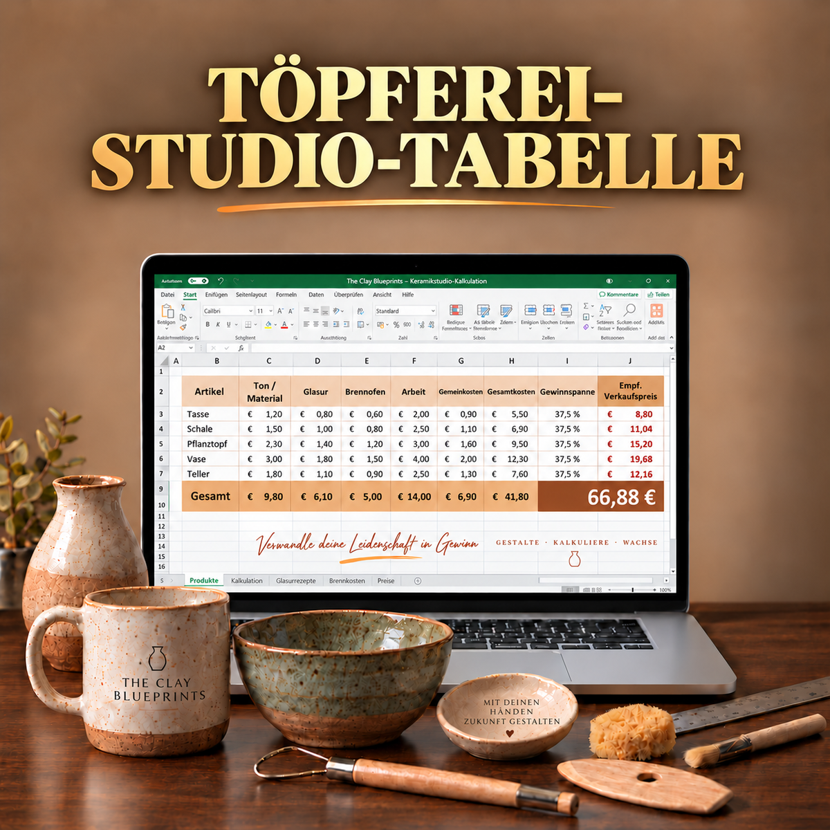 Toepferei Studio Tabelle