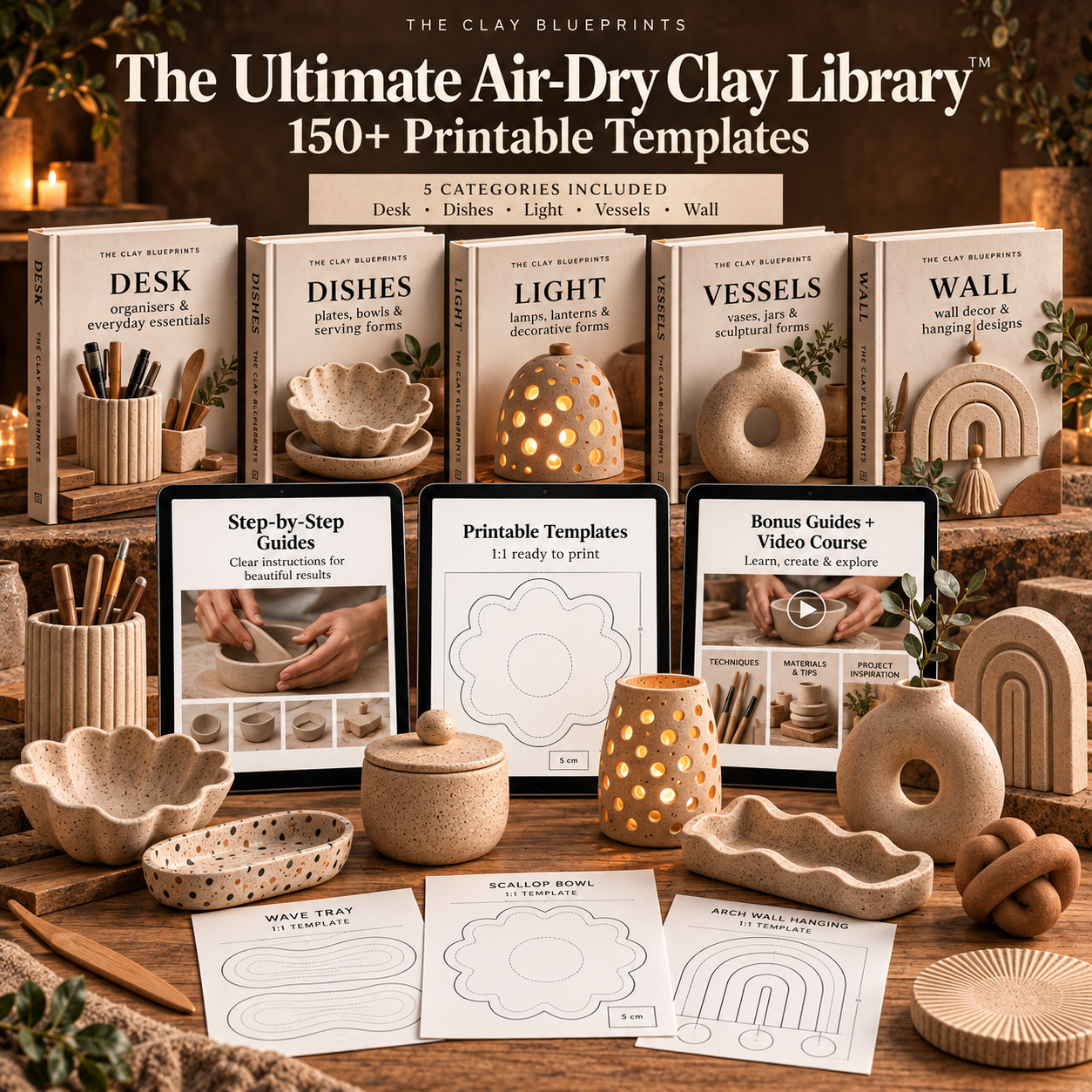 The Ultimate Air-Dry Clay Library™ 150+ Printable Templates