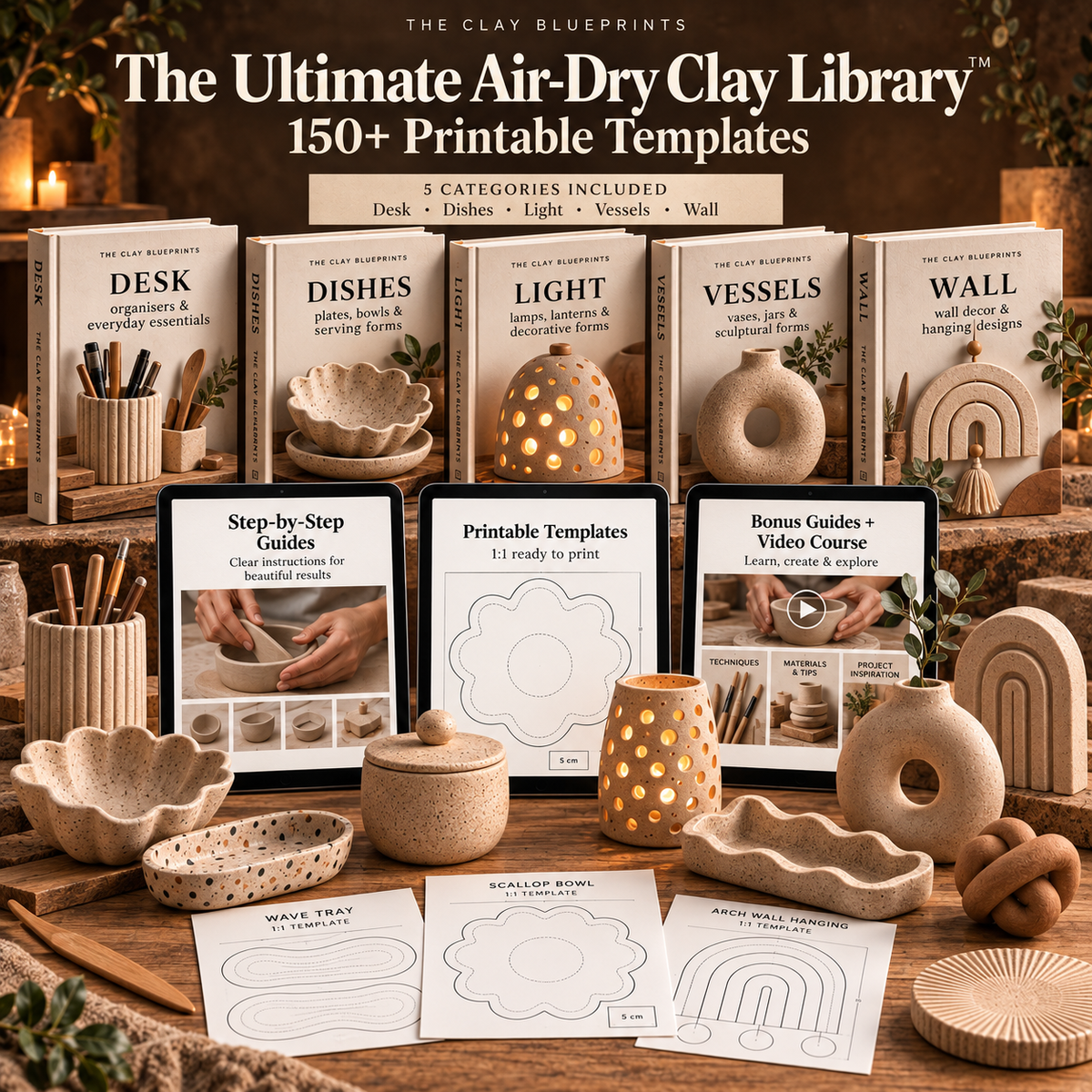 The Ultimate Air-Dry Clay Library™ 150+ Printable Templates