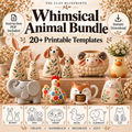 Animal Clay Blueprints - 20+ Templates