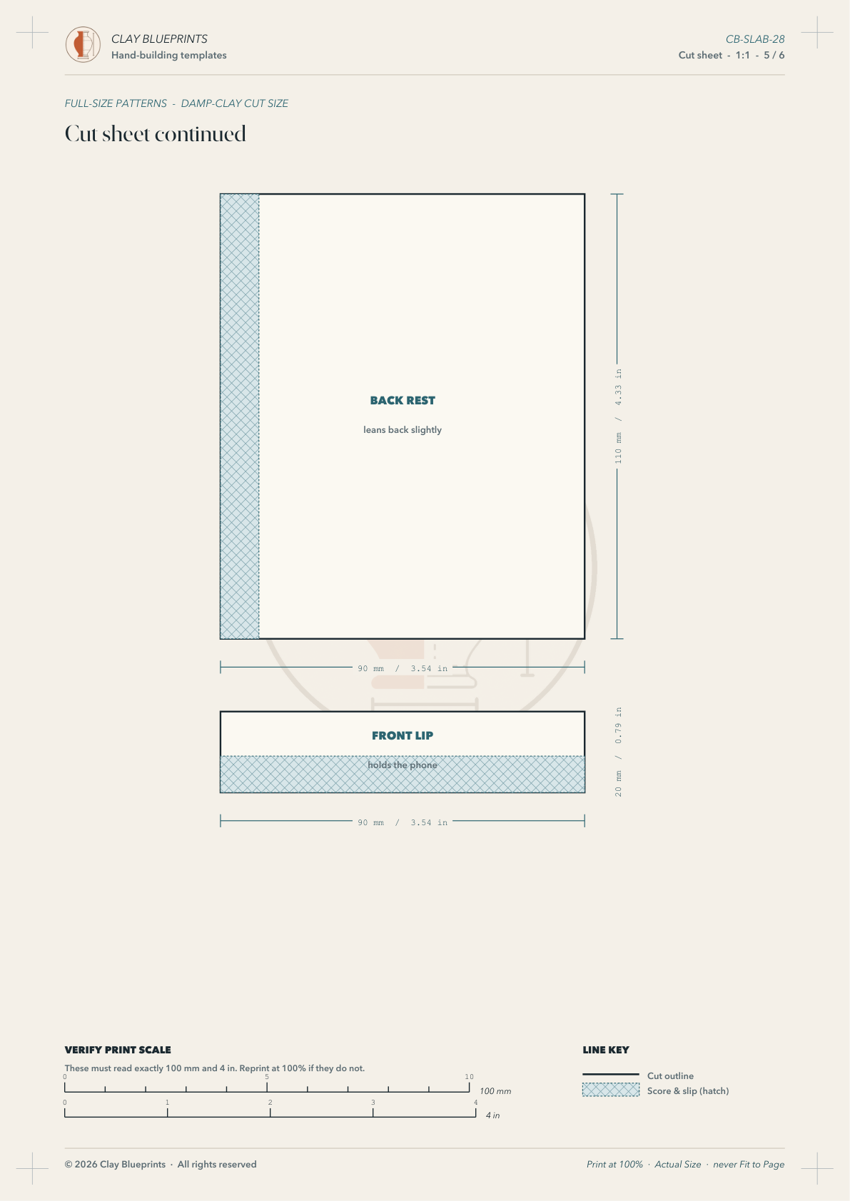 Phone Stand — Cut Sheet 2