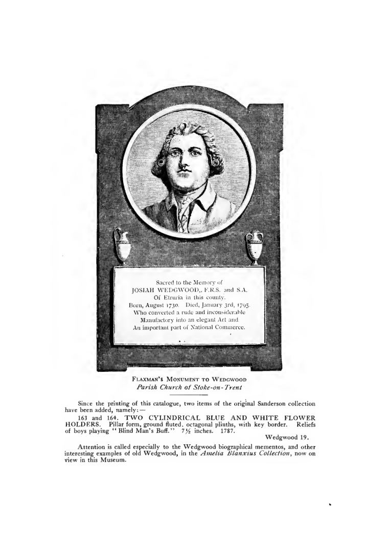 Flaxman’s monument to Wedgwood